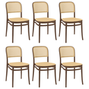 Ver imagem 1 de Kit 6 Cadeiras de Jantar Roma para Sala e Cozinha - Marrom