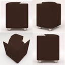 Ver imagem 4 de Puff Decorativo Urban Corino para Sala Quarto Hall de Entrada Compacto Assento Extra Marrom