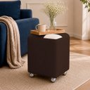 Ver imagem 1 de Puff Decorativo Urban Corino para Sala Quarto Hall de Entrada Compacto Assento Extra Marrom