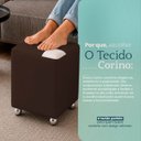 Ver imagem 5 de Puff Decorativo Urban Corino para Sala Quarto Hall de Entrada Compacto Assento Extra Marrom