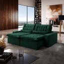 Ver imagem 1 de Sofá Petra Retrátil Reclinável 250cm - Verde