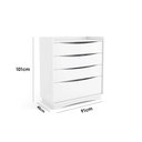 Ver imagem 2 de Cômoda Juvenil Complet M260 c/ 4 Gavetas Branco - Kappesberg