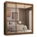 Ver imagem 3 de Guarda-roupa Casal 3 Portas de Correr de Espelho 4 Gavetas Rustic Sublime Plus Madesa