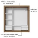 Ver imagem 7 de Guarda-roupa Casal 3 Portas de Correr de Espelho 4 Gavetas Rustic Sublime Plus Madesa