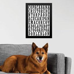 Quadro Decorativo Rio de Janeiro - Pontos Turísticos 45x34cm:moldura Preta - 1