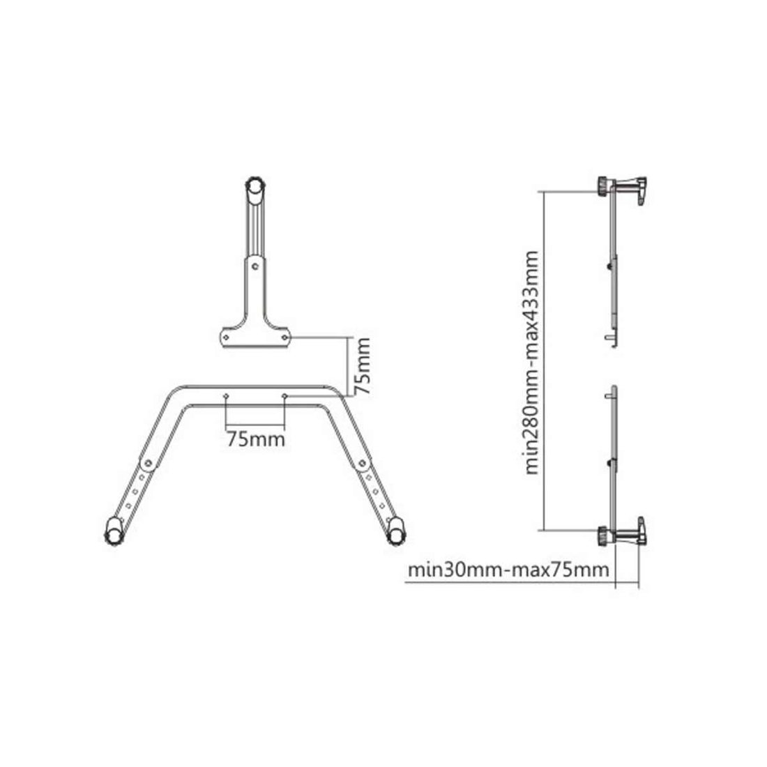 Adaptador para Monitor Modelo Sem Furação Vesa 10" A 27 Polegadas- Xma-01A - 3