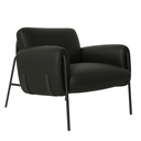 Ver mais imagens de Kit Poltrona Cadeira Decorativa + Puf Serrana Zahav Estofado:courino Sintético Preto