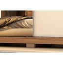 Ver imagem 6 de Guarda Roupa Casal 3 Portas de Correr (1 C/ Espelho) e 2 Gavetas C/ Pés Dalila Flex Amêndola/amê