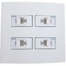 Caixa 4x4 Versatil Sobrepor Branco - 4x4 4 Tomada Rj-45 cat 5 separadas - 3
