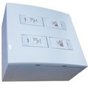 Ver imagem 1 de Caixa 4x4 Versatil Sobrepor Branco - 4x4 4 Tomada Rj-45 cat 5 separadas