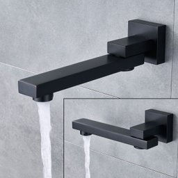 Chuveiro Moderno Monocomando Parede 4 Peças Preto 30cm - 6