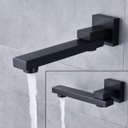 Ver imagem 6 de Chuveiro Moderno Monocomando Parede 4 Peças Preto 30cm