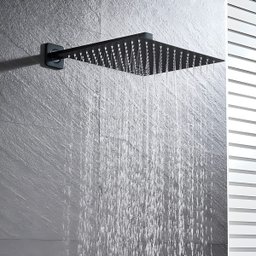 Chuveiro Moderno Monocomando Parede 4 Peças Preto 30cm - 2