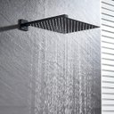 Ver imagem 2 de Chuveiro Moderno Monocomando Parede 4 Peças Preto 30cm