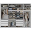 Ver imagem 3 de Closet Casal 1 Porta de Correr com Espelho 6 Gavetas 277cm Mdf Sonni R02 Branco - Lyam Decor