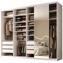 Ver imagem 2 de Closet Casal 1 Porta de Correr com Espelho 6 Gavetas 277cm Mdf Sonni R02 Branco - Lyam Decor