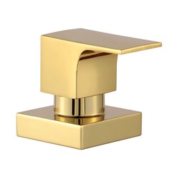 Kit 4 Acabamento para Chuveiro Alavanca Quadrado Dourado Brilhante Banheiro Padrão Docol - 4