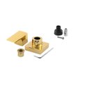 Ver imagem 5 de Kit 4 Acabamento para Chuveiro Alavanca Quadrado Dourado Brilhante Banheiro Padrão Docol