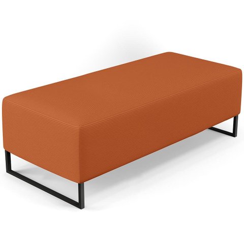 Puff Decorativo Sala de Estar Bali W01 Base Ferro 120x50 cm Tecido Terracota - Lyam Decor
