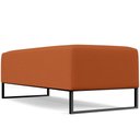 Ver imagem 7 de Puff Decorativo Sala de Estar Bali W01 Base Ferro 120x50 cm Tecido Terracota - Lyam Decor