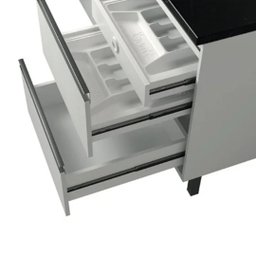 Gabinete de Cozinha Grande Porta Tempero Pia 174cm 100% Mdf:branco - 3
