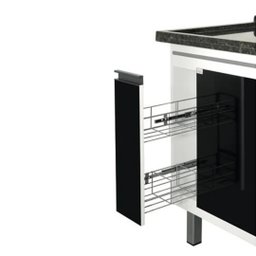 Gabinete de Cozinha Grande Porta Tempero Pia 174cm 100% Mdf:branco - 4