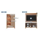 Ver imagem 2 de Rack com Painel Ate 55" Mondrian e Cristaleira com LED Mondrian Bege/White