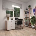 Ver imagem 6 de Gaveteiro Organizador para Escritório com Rodinhas Branco Industrial de Madeira