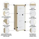 Ver mais imagens de Conjunto Escritório Home Office 4 Peças Corp A06 Carvalho/branco - Mpozenato