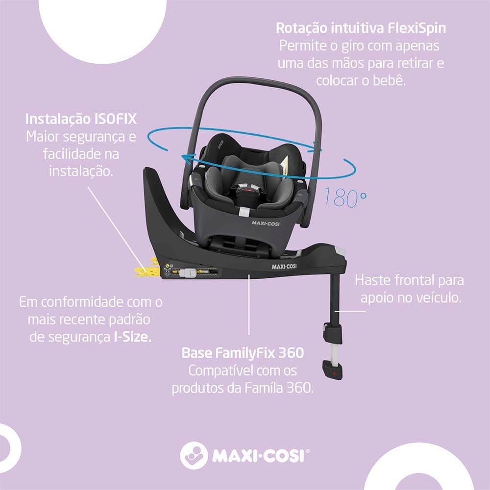 Bebê Conforto Maxi Cosi Pebble 360 ° com Base - Black Infanti - 9