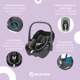 Bebê Conforto Maxi Cosi Pebble 360 ° com Base - Black Infanti - 7