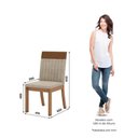 Ver imagem 4 de Conjunto Sala de Jantar Layla Majestic 6 Lugares Tampo MDF Cadeiras Estofadas Caramelo e Creme 160cm