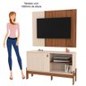Painel para Tv Ate 42° 120cm e Bancada Mobler Wood:cinamomo Mel / Off White - 3