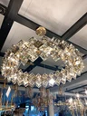 Ver imagem 2 de Pendente/lustre Ø88x17cm Monaco Metal Dourado com Cristais Transparentes 12 Lâmpadas E14 Tupiara