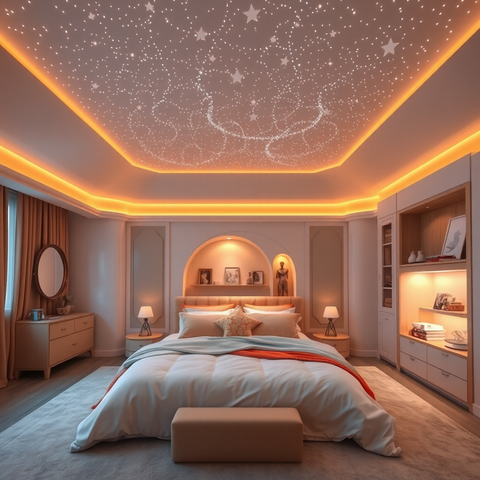 Céu Estrelado Kit Rgbw Iluminação Led Fibra Ótica 400 Ponto