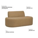 Ver imagem 3 de Sofá Reto 02 Lugares 150cm Mônaco Bouclé Camel - Nexta Casa