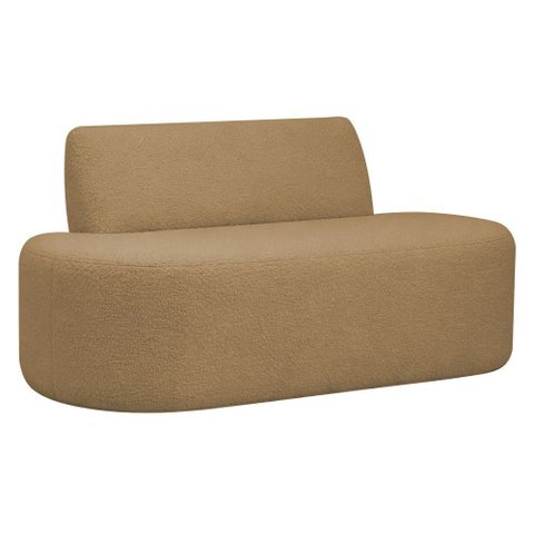 Sofá Reto 02 Lugares 150cm Mônaco Bouclé Camel - Nexta Casa