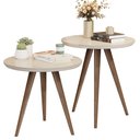 Ver imagem 2 de Conjunto de Mesa Lateral Star com Pés Palitos Estilo Retrô para Decoração da Sala – Jm3 Móveis:off W