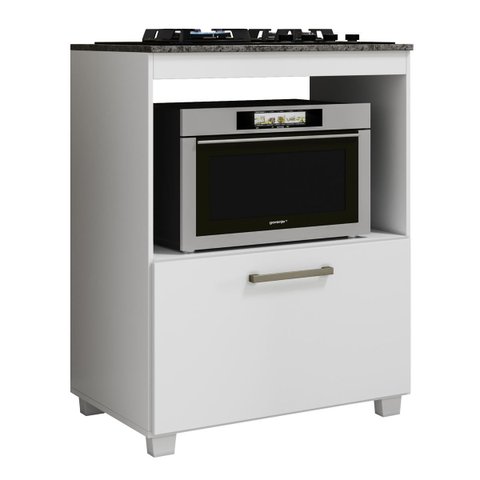Balcão para Cooktop 4 e 5 Bocas 75cm com Gaveta Armário Multiuso