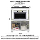 Ver imagem 2 de Balcão para Cooktop 4 e 5 Bocas 75cm com Gaveta Armário Multiuso
