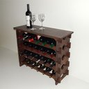 Ver imagem 2 de Adega Madeira Vinho 24 Garrafas Mesinha Cor Imbuia C06