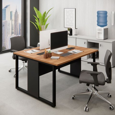 Mesa de Trabalho para Escritório 2 Lugares Nog Pre 1,35m F5