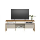 Ver imagem 2 de Rack Esmeralda para até Tv 70'' Nature Off White - Linea Brasil