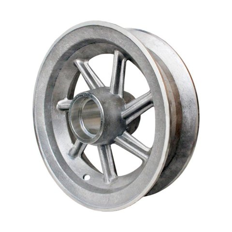Roda Aro Alumínio 8" sem Rolamento 7 Raios - Metal Santos, Tamanho: Sem Rolamento