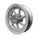 Ver imagem 1 de Roda Aro Alumínio 8" sem Rolamento 7 Raios - Metal Santos, Tamanho: Sem Rolamento