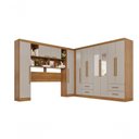 Ver mais imagens de Guarda Roupa Casal Modulado Canto Crsal 11 Portas de Bater 4 Gavetas MDP com Espelho Cinamomo-Off