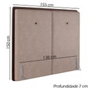 Ver imagem 4 de Cabeceira Casal 138 cm Lizz Veludo Rose Soon