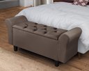 Ver imagem 2 de Recamier Baú 1,50m Lara Premium para Cama Casal Estilo Decorativo Closet Estofado Cor Marrom
