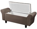 Ver imagem 4 de Recamier Baú 1,50m Lara Premium para Cama Casal Estilo Decorativo Closet Estofado Cor Marrom