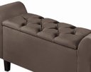 Ver imagem 6 de Recamier Baú 1,50m Lara Premium para Cama Casal Estilo Decorativo Closet Estofado Cor Marrom